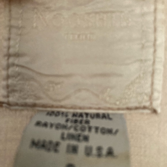 Nooshin femme beige rayon/cotton/linen boutique style dress Size~S. NWOT - Picture 2 of 3
